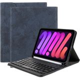 Vintage Hoes met Toetsenbord QWERTY - geschikt voor iPad Mini 2022 (6th Gen) - Blauw