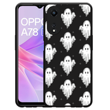 Hoesje Zwart geschikt voor Oppo A78 5G Spookjes