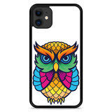 Hardcase hoesje geschikt voor iPhone 11 - Colorful Owl Artwork