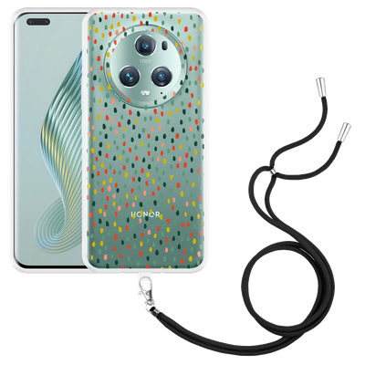 Cazy Hoesje met koord geschikt voor Honor Magic5 Pro Happy Dots