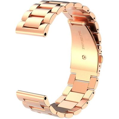 Cazy Bandje geschikt voor Garmin Vivoactive 4S - Metalen Horlogebandje - Rose Goud