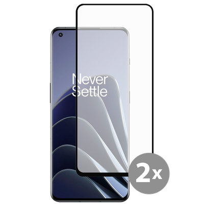 Cazy Tempered Glass Screen Protector geschikt voor OnePlus 10 Pro - Zwart - 2 stuks