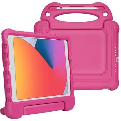 Cazy Kinderhoes geschikt voor iPad 2021 (9th Gen)/2020 (8th Gen)/iPad 2019 (7th Gen) - Kids Case Ultra - Met Screenprotector - Roze