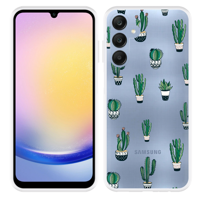 Cazy Hoesje geschikt voor Samsung Galaxy A25 Green Cactus