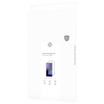 Cazy Full Cover Glass Screen Protector geschikt voor Motorola Edge 40 - Zwart