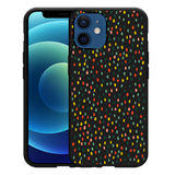 Hoesje Zwart geschikt voor iPhone 12/12 Pro - Happy Dots