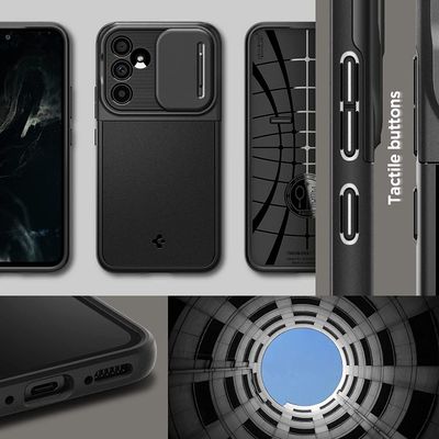 Spigen Optik Armor Samsung Galaxy A54 Telefoonhoesje - Zwart