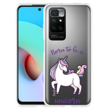 Cazy Hoesje geschikt voor Xiaomi Redmi 10 2022 - Born to be a Unicorn