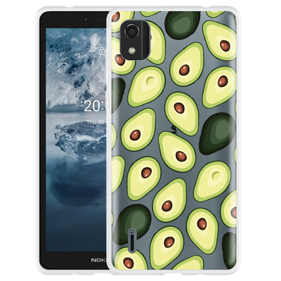 Cazy Hoesje geschikt voor Nokia C2 2nd Edition - Avocado's