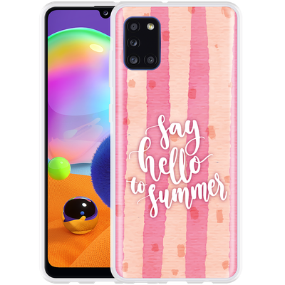Cazy Hoesje geschikt voor Samsung Galaxy A31 - Say Hello to Summer