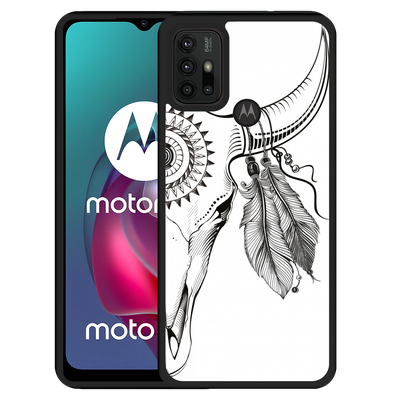 Cazy Hardcase hoesje geschikt voor Motorola Moto G10 - Boho Buffalo Skull