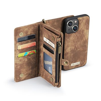Caseme Case iPhone 13 - Multifunctional Wallet - Brown