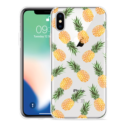 Cazy Hoesje geschikt voor iPhone X - Ananas