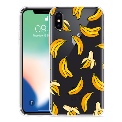 Cazy Hoesje geschikt voor iPhone X - Banana