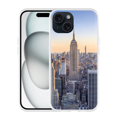 Cazy Hoesje geschikt voor iPhone 15 Skyline NY