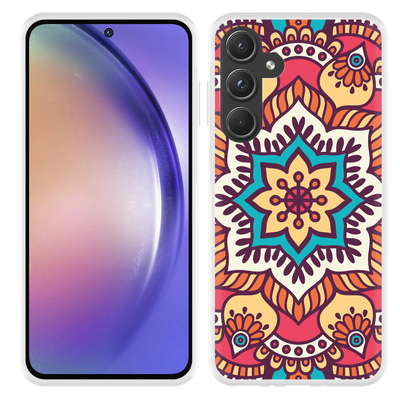 Cazy Hoesje geschikt voor Samsung Galaxy A55 Mandala Hippie