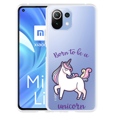 Cazy Hoesje geschikt voor Xiaomi Mi 11 Lite - Born to be a Unicorn