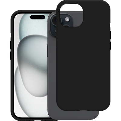 Cazy Soft TPU Hoesje geschikt voor iPhone 15 - Zwart