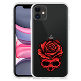 Hoesje geschikt voor iPhone 11 - Red Skull