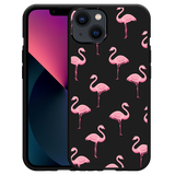 Hoesje Zwart geschikt voor iPhone 13 - Flamingo