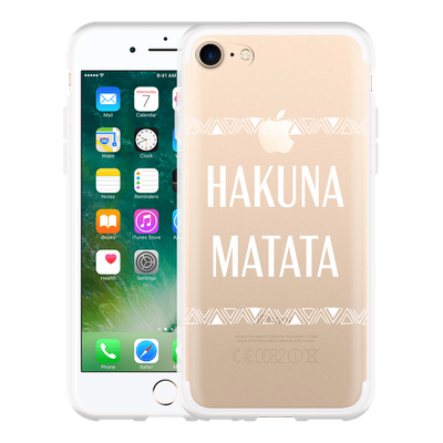 Cazy Hoesje geschikt voor iPhone 7 - Hakuna Matata white