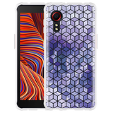 Hoesje geschikt voor Samsung Galaxy Xcover 5 - Paars Hexagon Marmer