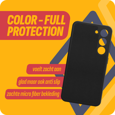 Cazy Soft Color TPU Hoesje geschikt voor Samsung Galaxy S23 - Zwart