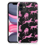 Hoesje geschikt voor iPhone 11 - Roze Cheeta's
