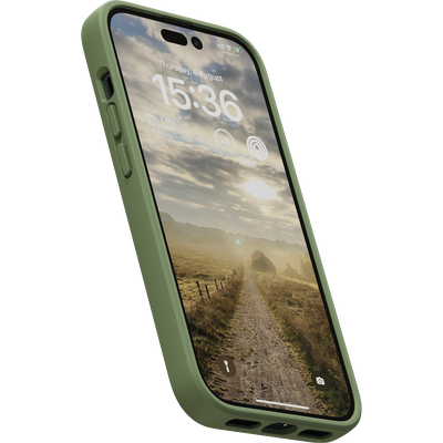 Njord Collections Comfort+ Hoesje geschikt voor iPhone 14 Pro Max - Gerecycled Materiaal - 2M valbesecherming - Olive