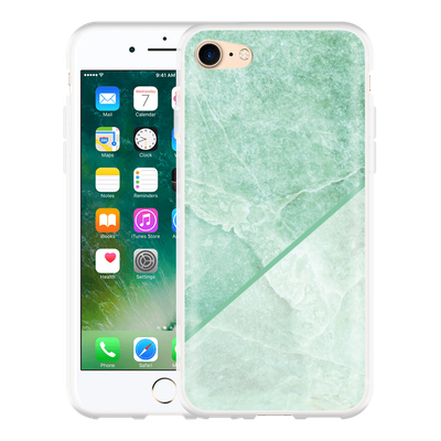 Cazy Hoesje geschikt voor iPhone 7 - Green Marble