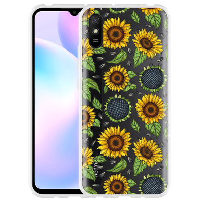 Cazy Hoesje geschikt voor Xiaomi Redmi 9AT - Sunflowers