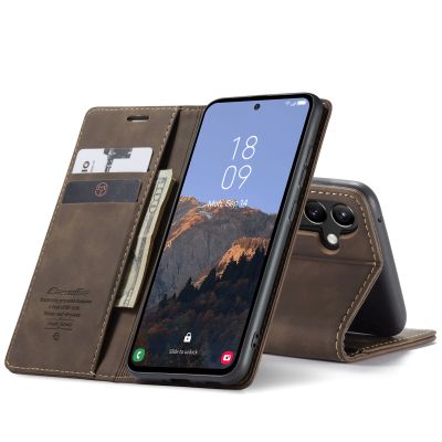 CASEME Samsung Galaxy A54 Retro Wallet Case - Coffee