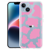Hoesje geschikt voor iPhone 14 - Roze Koeienvlekken