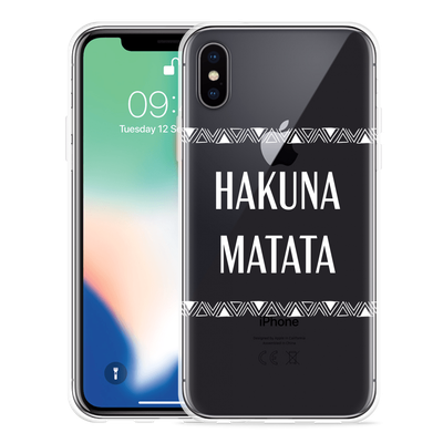 Cazy Hoesje geschikt voor iPhone Xs - Hakuna Matata white