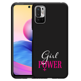 Hoesje Zwart geschikt voor Xiaomi Redmi Note 10 5G - Girl Power