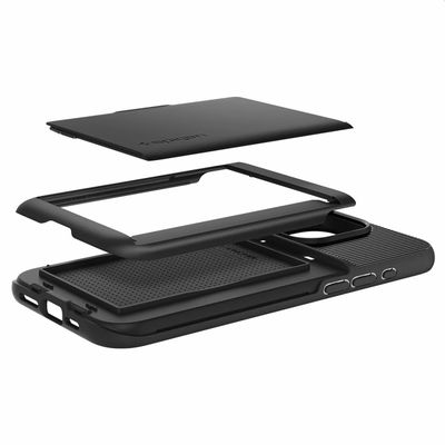 Hoesje iPhone 15 Pro Spigen Slim Armor CS Case - Zwart