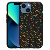 Hoesje Zwart geschikt voor iPhone 13 Mini - Happy Dots
