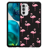 Hoesje Zwart geschikt voor Motorola Moto G52 - Flamingo