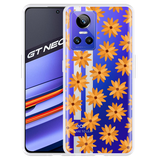 Hoesje geschikt voor Realme GT Neo3 - Oranje Bloemen