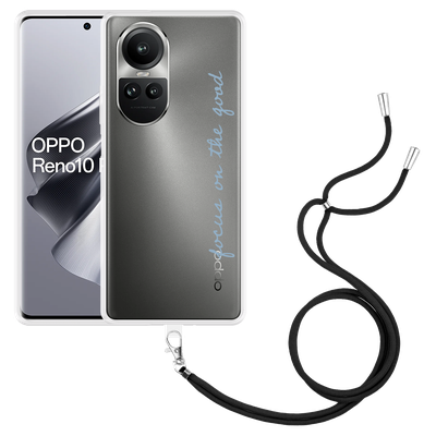 Cazy Hoesje met koord geschikt voor Oppo Reno10 Pro 5G Focus On The Good