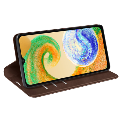 Cazy Wallet Magnetic Hoesje geschikt voor Samsung Galaxy A04s - Bruin