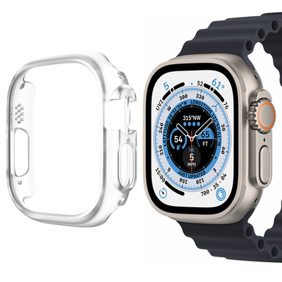 Cazy Hoesje geschikt voor Apple Watch Ultra - Hard Cover - Transparant