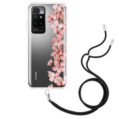 Cazy Hoesje met Koord geschikt voor Xiaomi Redmi 10 2022 - Flower Branch
