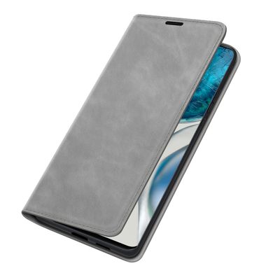 Cazy Wallet Magnetic Hoesje geschikt voor Motorola Moto G52 - Grijs