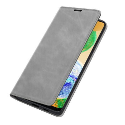 Cazy Wallet Magnetic Hoesje geschikt voor Samsung Galaxy A04s - Grijs