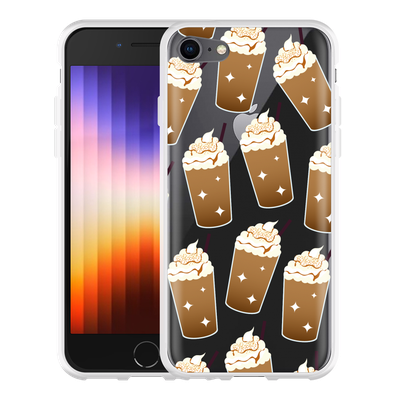 Cazy Hoesje geschikt voor iPhone SE 2022 - Frappuccino's