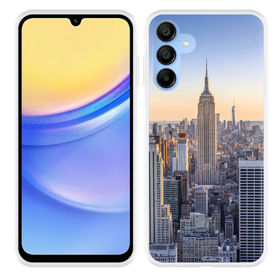 Cazy Hoesje geschikt voor Samsung Galaxy A15 / A15 5G Skyline NY