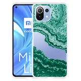 Hoesje geschikt voor Xiaomi Mi 11 Lite - Turquoise Marble Art