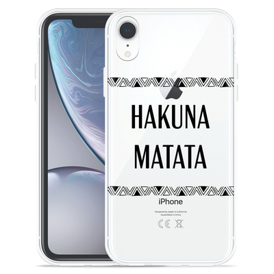 Cazy Hoesje geschikt voor iPhone Xr - Hakuna Matata black