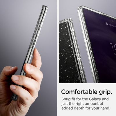 Samsung Galaxy S22 Ultra Hoesje - Spigen Liquid Crystal Glitter - Transparant